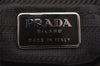 Authentic PRADA Nylon Plastic Shoulder Hand Bag Purse Gray Khaki 0904K