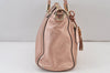 Authentic GUCCI Bamboo Bella Tassel 2Way Hand Bag Leather 282300 Pink 0905K