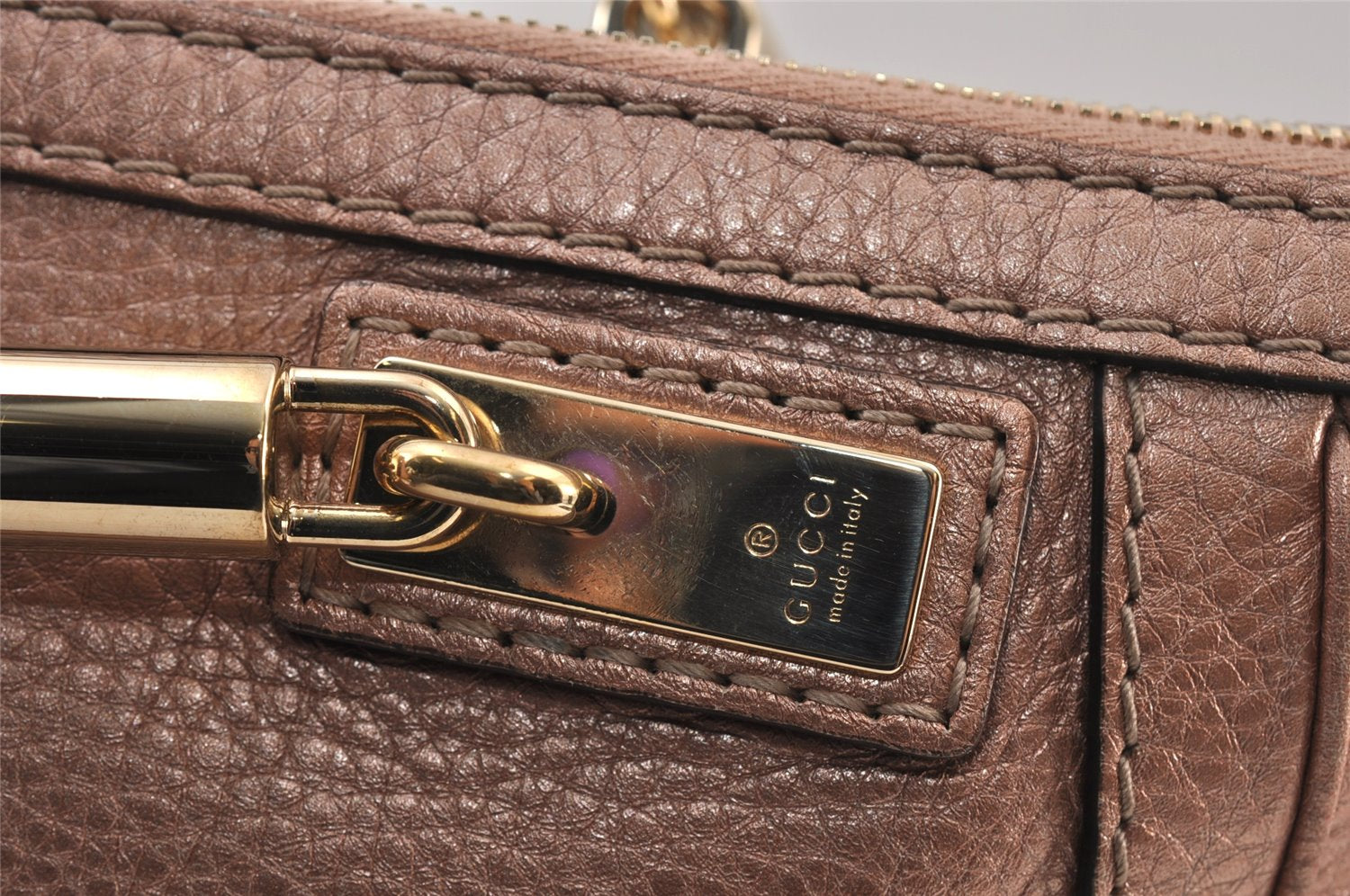 Authentic GUCCI Bamboo Bella Tassel 2Way Hand Bag Leather 282300 Pink 0905K