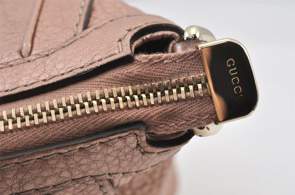 Authentic GUCCI Bamboo Bella Tassel 2Way Hand Bag Leather 282300 Pink 0905K