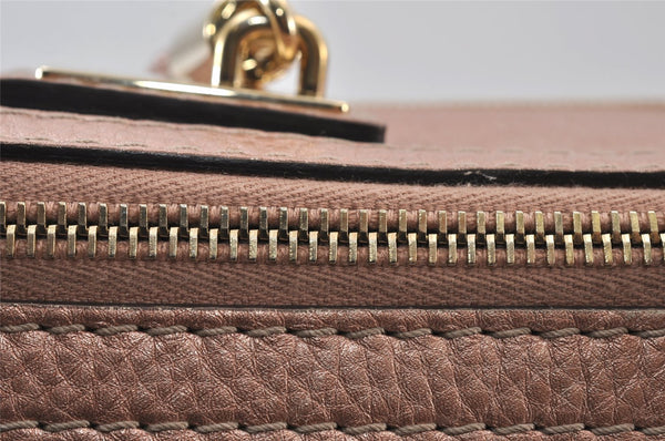 Authentic GUCCI Bamboo Bella Tassel 2Way Hand Bag Leather 282300 Pink 0905K