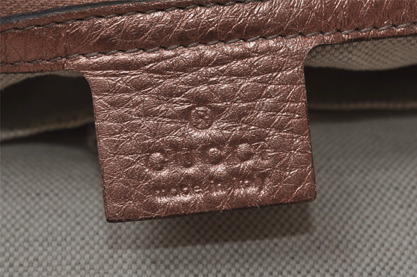 Authentic GUCCI Bamboo Bella Tassel 2Way Hand Bag Leather 282300 Pink 0905K