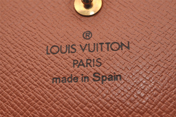 Auth Louis Vuitton Monogram Porte Monnaie Billets Tresor Wallet M61730 LV 0906I