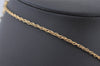 Authentic NINA RICCI Vintage Gold Tone Rhinestone Chain Pendant Necklace 0906J