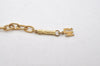 Authentic NINA RICCI Vintage Gold Tone Rhinestone Chain Pendant Necklace 0906J