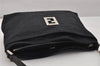 Authentic FENDI Vintage Zucca Shoulder Hand Bag Purse Nylon Leather Black 0906K