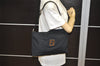 Authentic FENDI Vintage Zucca Shoulder Hand Bag Purse Nylon Leather Black 0906K