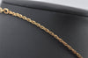 Authentic NINA RICCI Vintage Gold Tone Rhinestone Chain Pendant Necklace 0907J