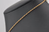 Authentic NINA RICCI Vintage Gold Tone Rhinestone Chain Pendant Necklace 0907J