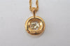 Authentic NINA RICCI Vintage Gold Tone Rhinestone Chain Pendant Necklace 0907J