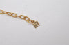 Authentic NINA RICCI Vintage Gold Tone Rhinestone Chain Pendant Necklace 0907J