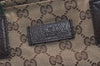 Authentic GUCCI Web Sherry Line Tote Bag GG Canvas Leather 131231 Brown 0907K