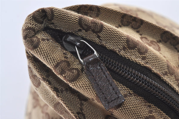 Authentic GUCCI Web Sherry Line Tote Bag GG Canvas Leather 131231 Brown 0907K