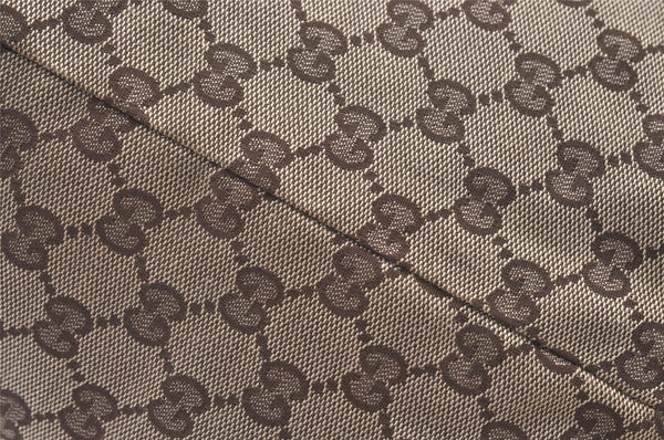 Authentic GUCCI Web Sherry Line Tote Bag GG Canvas Leather 131231 Brown 0907K