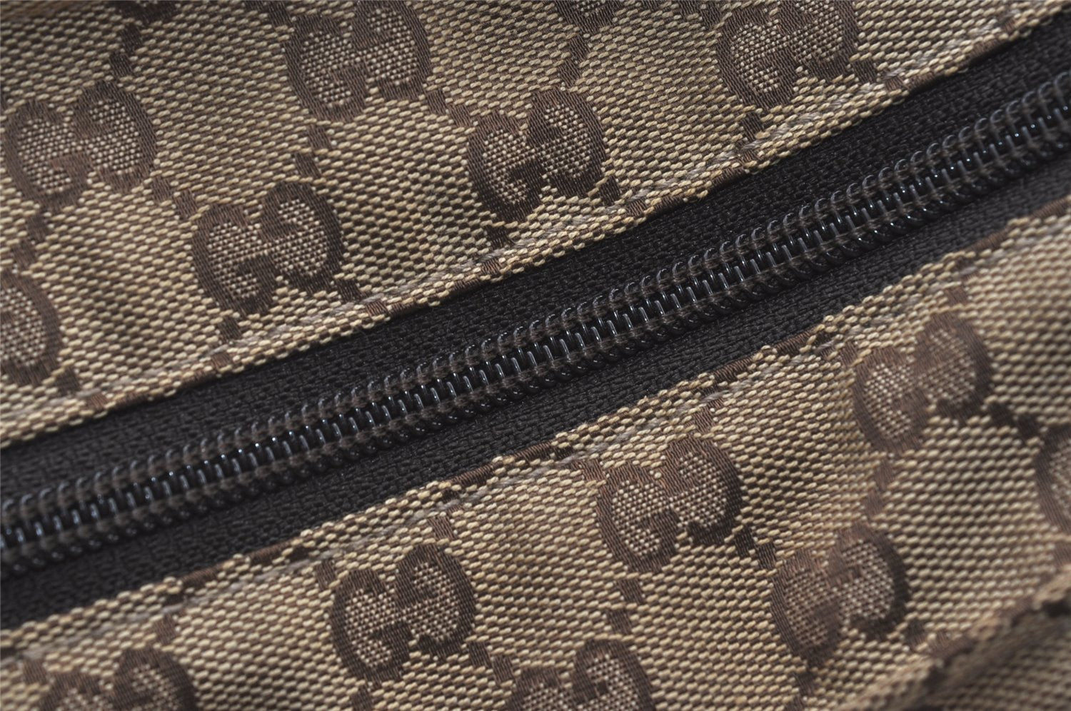 Authentic GUCCI Web Sherry Line Tote Bag GG Canvas Leather 131231 Brown 0907K