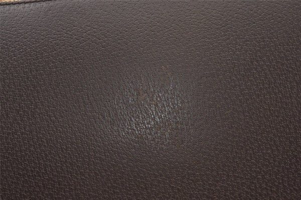 Authentic GUCCI Web Sherry Line Tote Bag GG Canvas Leather 131231 Brown 0907K