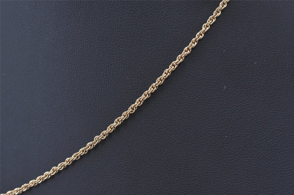 Authentic NINA RICCI Vintage Gold Tone Rhinestone Chain Pendant Necklace 0908J