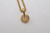 Authentic NINA RICCI Vintage Gold Tone Rhinestone Chain Pendant Necklace 0908J