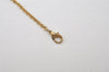 Authentic NINA RICCI Vintage Gold Tone Rhinestone Chain Pendant Necklace 0908J