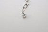 Authentic NINA RICCI Vintage Silver Tone Rhinestone Chain Pendant Necklace 0909J