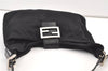 Authentic FENDI Vintage Shoulder Hand Bag Purse Jersey Leather Black Junk 0909K