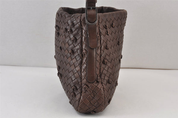 Authentic BOTTEGA VENETA Intrecciato Leather Shoulder Hand Bag Purse Brown 0910K