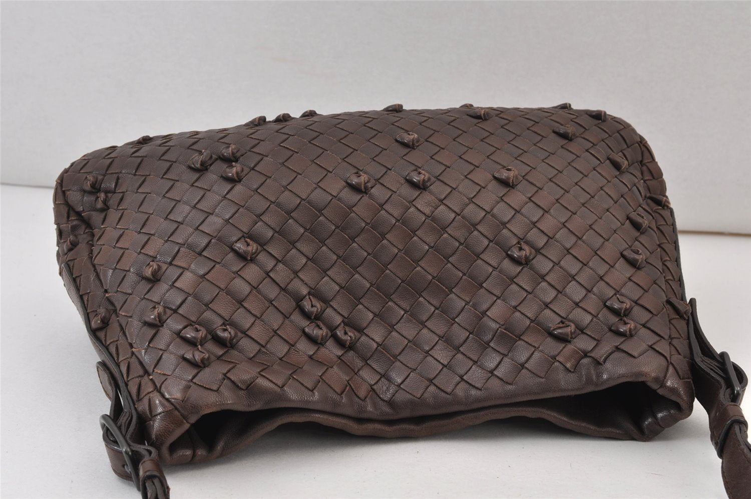 Authentic BOTTEGA VENETA Intrecciato Leather Shoulder Hand Bag Purse Brown 0910K