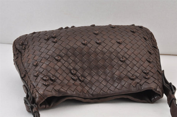 Authentic BOTTEGA VENETA Intrecciato Leather Shoulder Hand Bag Purse Brown 0910K