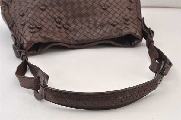 Authentic BOTTEGA VENETA Intrecciato Leather Shoulder Hand Bag Purse Brown 0910K