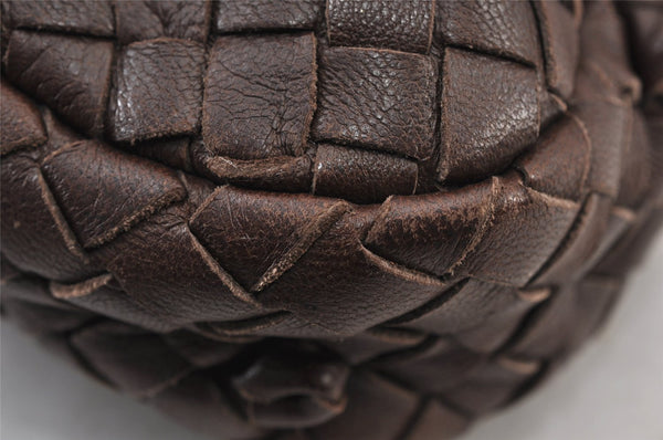 Authentic BOTTEGA VENETA Intrecciato Leather Shoulder Hand Bag Purse Brown 0910K