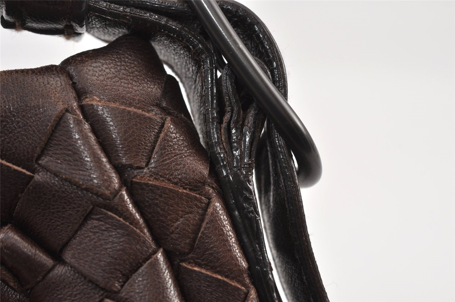 Authentic BOTTEGA VENETA Intrecciato Leather Shoulder Hand Bag Purse Brown 0910K