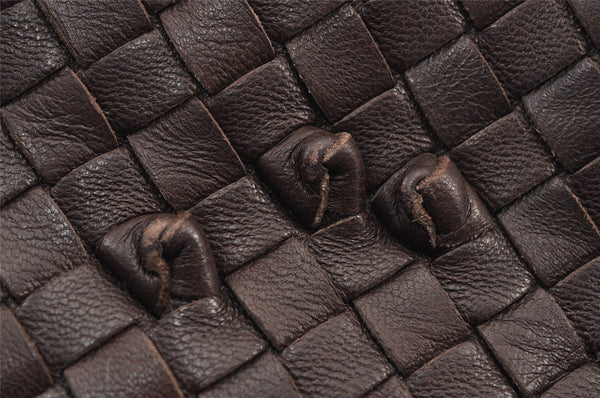 Authentic BOTTEGA VENETA Intrecciato Leather Shoulder Hand Bag Purse Brown 0910K
