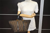 Authentic FENDI Vintage Zucca Tote Hand Bag Canvas Leather Brown 0911K