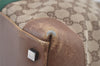 Authentic GUCCI Web Sherry Line Hand Tote Bag GG Canvas Leather Brown 0913K
