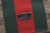 Authentic GUCCI Web Sherry Line Hand Tote Bag GG Canvas Leather Brown 0913K