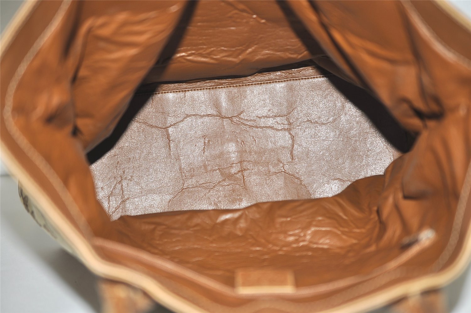 Authentic GUCCI Web Sherry Line Hand Tote Bag GG Canvas Leather Brown 0913K