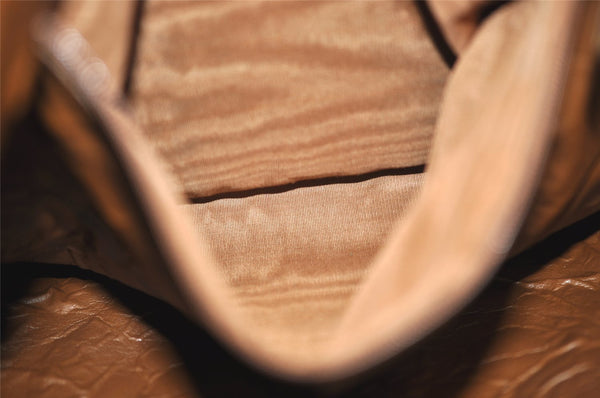 Authentic GUCCI Web Sherry Line Hand Tote Bag GG Canvas Leather Brown 0913K