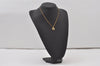 Authentic NINA RICCI Vintage Gold Tone Rhinestone Chain Pendant Necklace 0914J