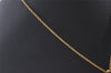 Authentic NINA RICCI Vintage Gold Tone Rhinestone Chain Pendant Necklace 0914J