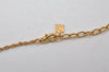 Authentic NINA RICCI Vintage Gold Tone Rhinestone Chain Pendant Necklace 0914J