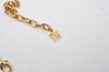 Authentic NINA RICCI Vintage Gold Tone Rhinestone Chain Pendant Necklace 0914J