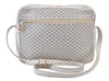 Authentic CELINE Macadam Blason Shoulder Cross Body Bag Leather White 0914K