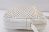 Authentic CELINE Macadam Blason Shoulder Cross Body Bag Leather White 0914K