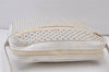 Authentic CELINE Macadam Blason Shoulder Cross Body Bag Leather White 0914K