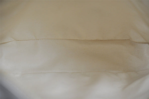 Authentic CELINE Macadam Blason Shoulder Cross Body Bag Leather White 0914K