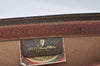 Authentic GUCCI Web Sherry Line Clutch Hand Bag Purse GG PVC Leather Brown 0915I