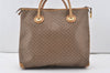 Authentic GUCCI Vintage Micro GG PVC Leather Shoulder Tote Bag Brown 0915J