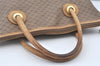 Authentic GUCCI Vintage Micro GG PVC Leather Shoulder Tote Bag Brown 0915J