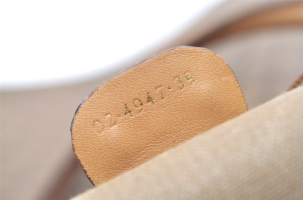 Authentic GUCCI Vintage Micro GG PVC Leather Shoulder Tote Bag Brown 0915J