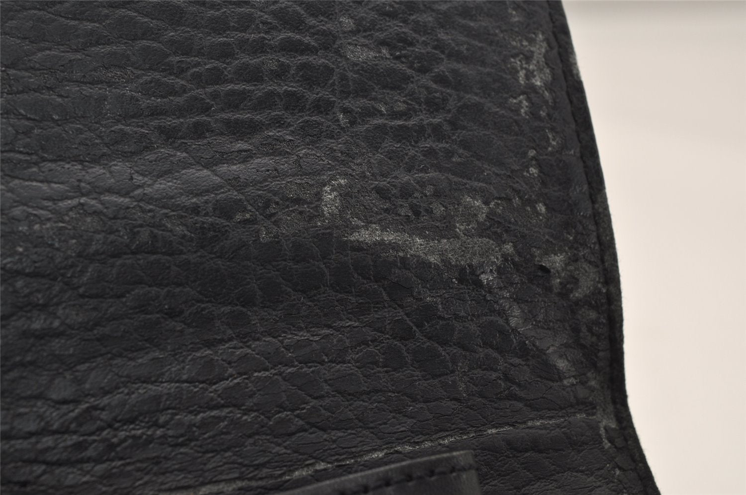 Authentic Burberrys Vintage Leather Clutch Hand Bag Purse Black 0915K